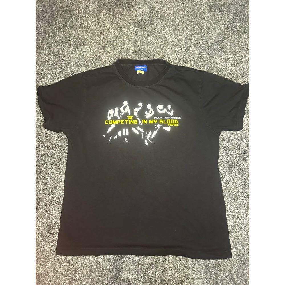 Pepsi Sports Hoop The Legend Basketball T Shirt Mens L Black Competing Graphic